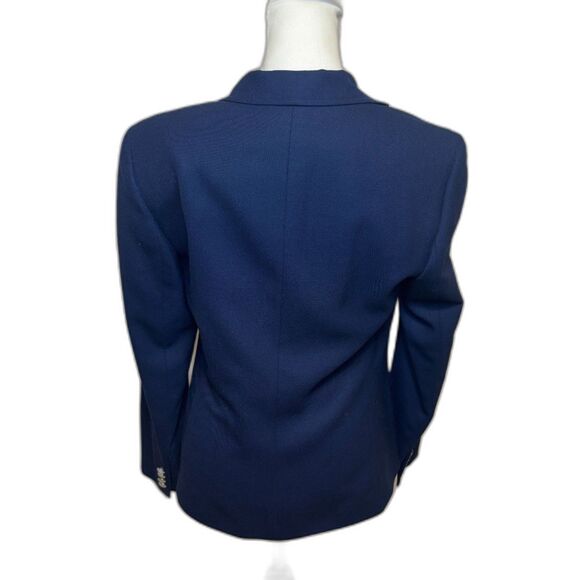 Lauren Ralph Lauren Navy Embroidered Crested Blazer Jacket Womens Designer - Picture 4 of 6